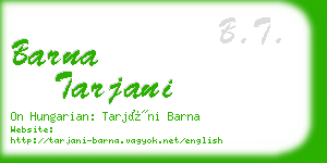 barna tarjani business card